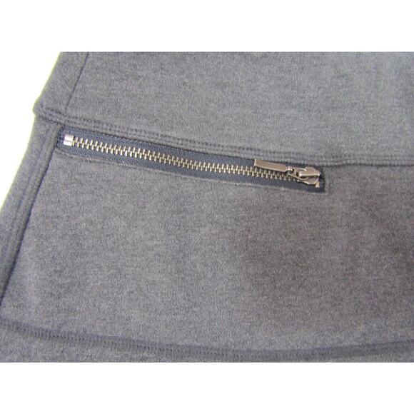 Athleta Gray Knit Pull On Mini Skirt Stretch Women's Small Minimalist Neutral - Picture 3 of 8